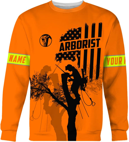 Personalized Arborist T-Shirt 3D, Woodworker Shirt, Mens Tree Climber Shirt