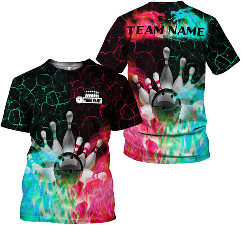 Custom Bowling Shirts, Personalized Name Bowling Shirts Unisex, Bowling Jerseys for Men & Women, Team Bowling Shirt Gift