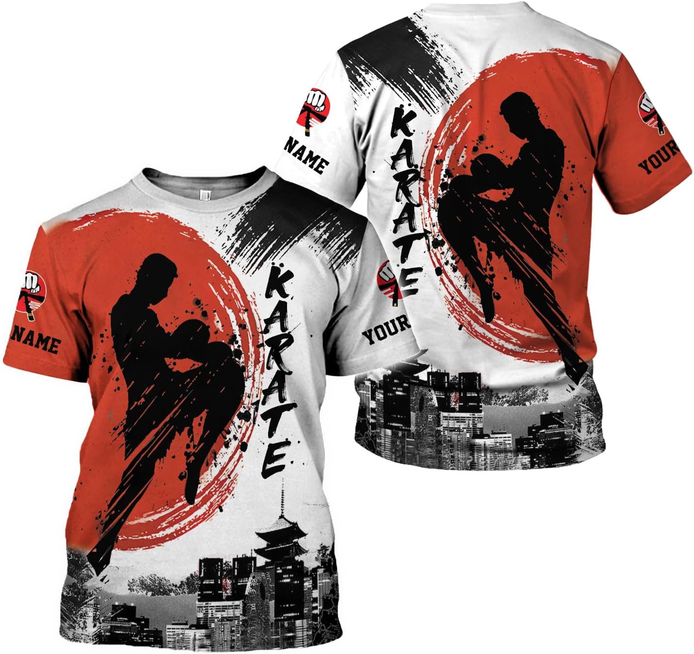MAPrints Personalized Karate 3D Tshirt Cool Karate Gift for Boys Girls Karate Lovers T-Shirt Karate Shirts Uniform Size S-5XL