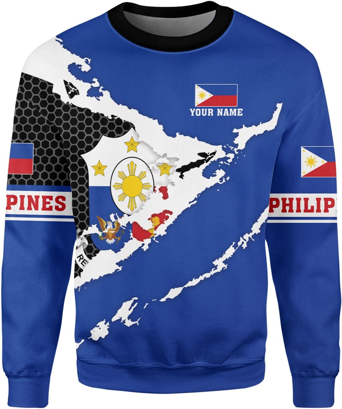 Mostprints Personalized Name Philippines Shirts 3D, Filipino Flag Pride Shirt Philippines Shirt Flag Tshirt for Men Women S-5XL