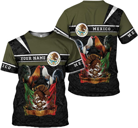 Personalized Name Mexican Shirts for Men, Customized Mexico Shirts for Men, Mexico Shirts for Women Mexico Shirt Eagle Flag