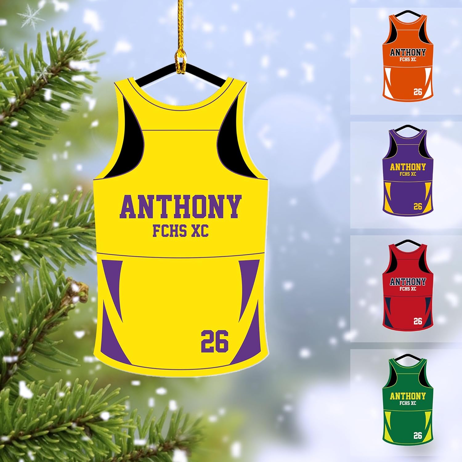 Artparel Custom Runner Ornament 2024 Track and Field Ornament Custom Marathon Ornament Running Christmas Ornament Gift for Runner Running Man Running Lovers Running Ornaments for Xmas (RN6)