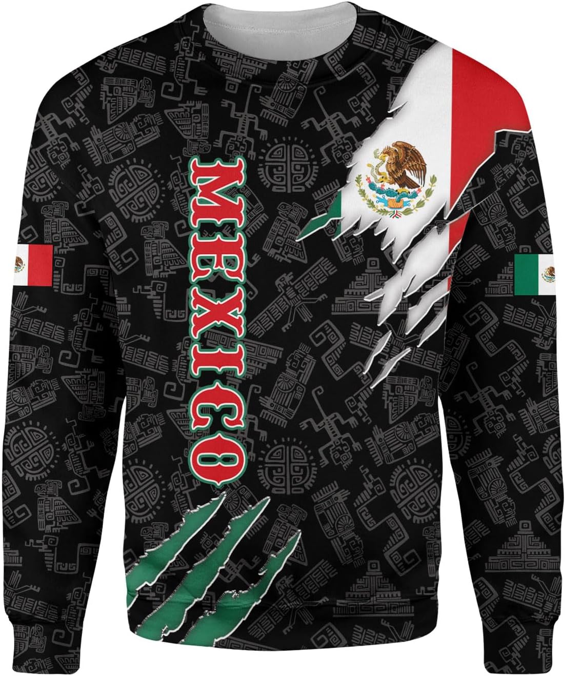 HomeDesign Custom Mexico Shirts Personalized Name Mexican 3D Flag Shirt for Men Women Aztec Unisex US Eagle Pride Camisas