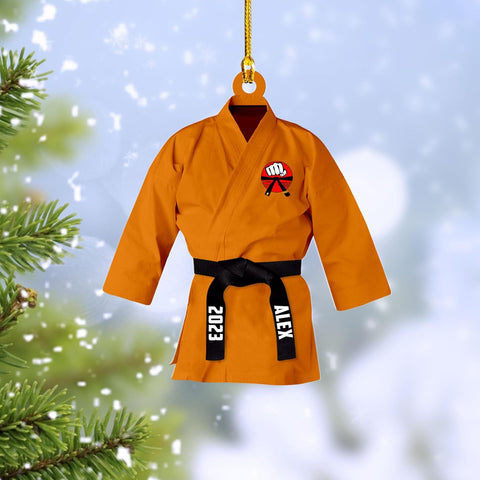 Artparel Personalized Karate Ornament Karate Uniform Ornaments Gifts for Karate Lovers Karate Gift Christmas Ornament 2024 Taekwondo Ornament Jiu Jitsu Ornament Gift for Karate (Karate 5)
