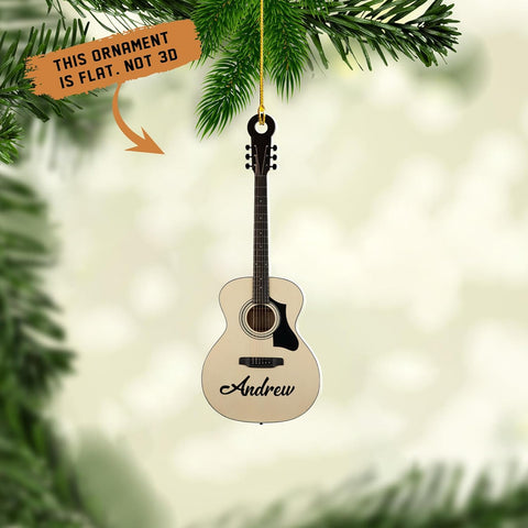 Personalized Guitar Ornament, Electric Guitar Ornament, Guitar Christmas Ornaments 2024, Acoustic Guitar Christmas Ornament, Guitar Christmas Ornaments Guitarist Gift Musical Instruments Xmas (G3)
