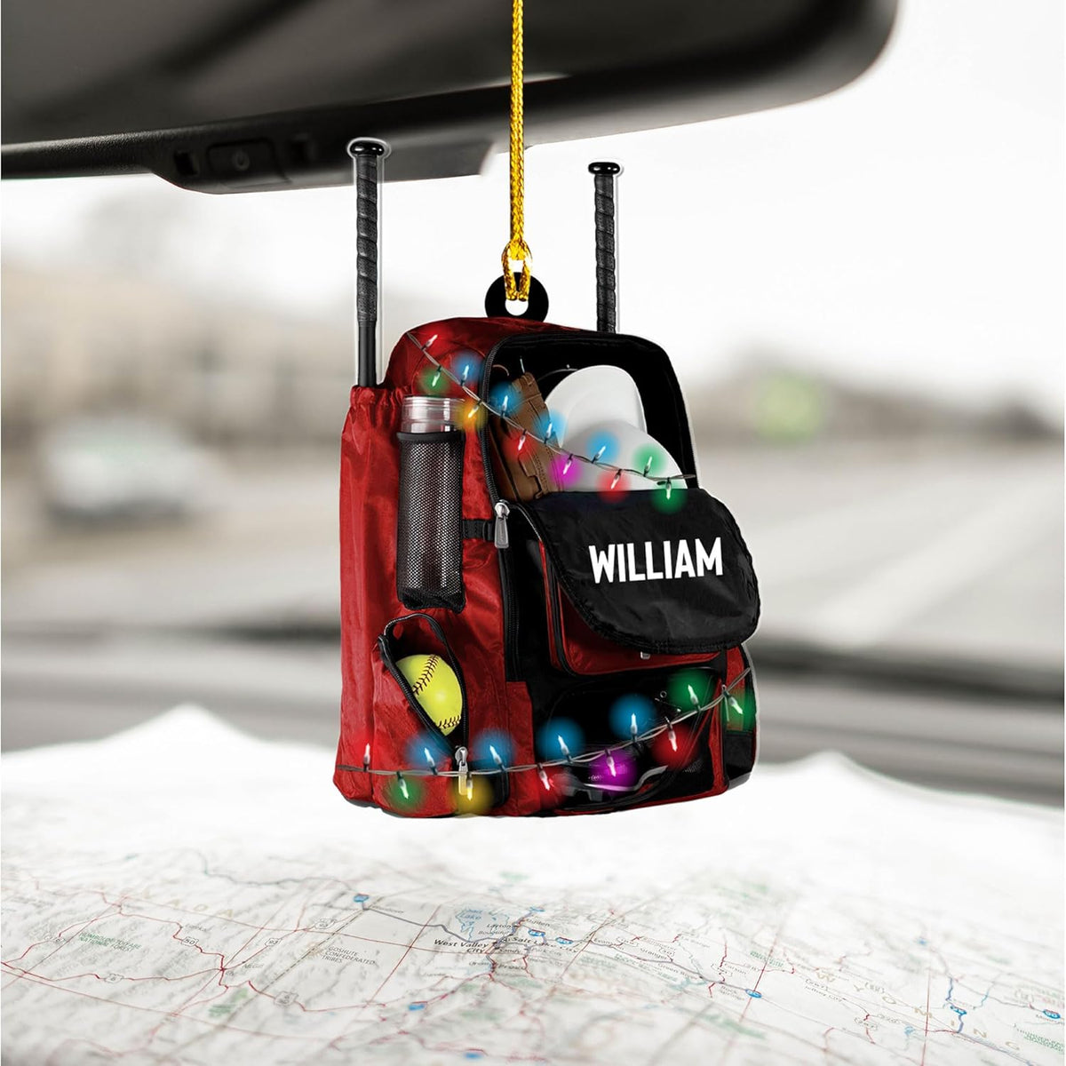 Artparel Personalized Softball Ornament Christmas Tree Decoration Custom Softball Christmas Ornament 2D Shape Flat Softball Lover Gifts Beginner Softball Players Ornament Gift (Softball 10)