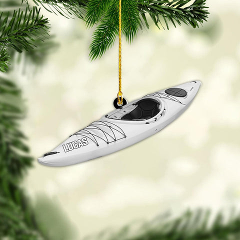 AOVL Personalized Kayak Ornament Lake Kayaking Board Ornament Kayak Gift for Christmas Tree Kayaking Christmas Ornament Kayaking Gifts Ornaments (KY1)