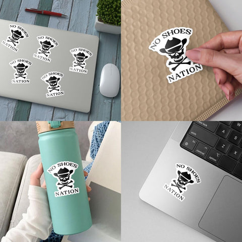 (3Pcs) Cowboy Skull Bumper Stickers, Pirate Skull with Cowboys Hat Sticker, Cowboys Decal, Skulls Sticker - Stickers for Laptop Water Bottle Phone Car Window Helmet 3"