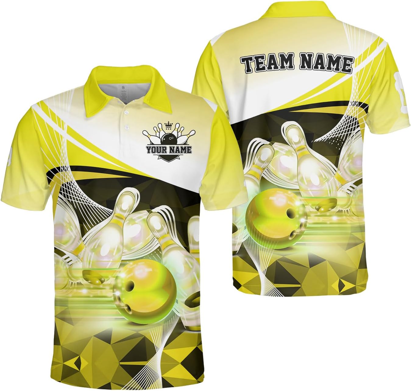 Ligthuy Personalized Name Bowling Polo Shirts 3D for Men and Women, Bowling Shirt, Bowling Shirts for Men Team Bowling Shirt3