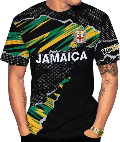 Personalized Jamaica Shirt Custom Jamaica Flag Lion Shirt for Men and Women, Jamaican Pride T-Shirt, Jamaica Tshirt Jamaicana