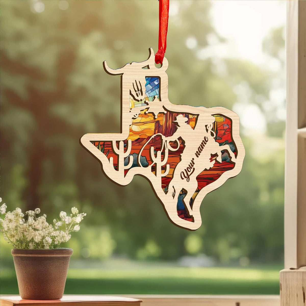 MAPrints Personalized Cowboy Ornament, Horse Ornament 2023, Cowboy Christmas Ornaments, Boy on Horse, Western Cowgirl Ornaments, Cowboy Boots and Hat Christmas Ornament (Cowboy 10)