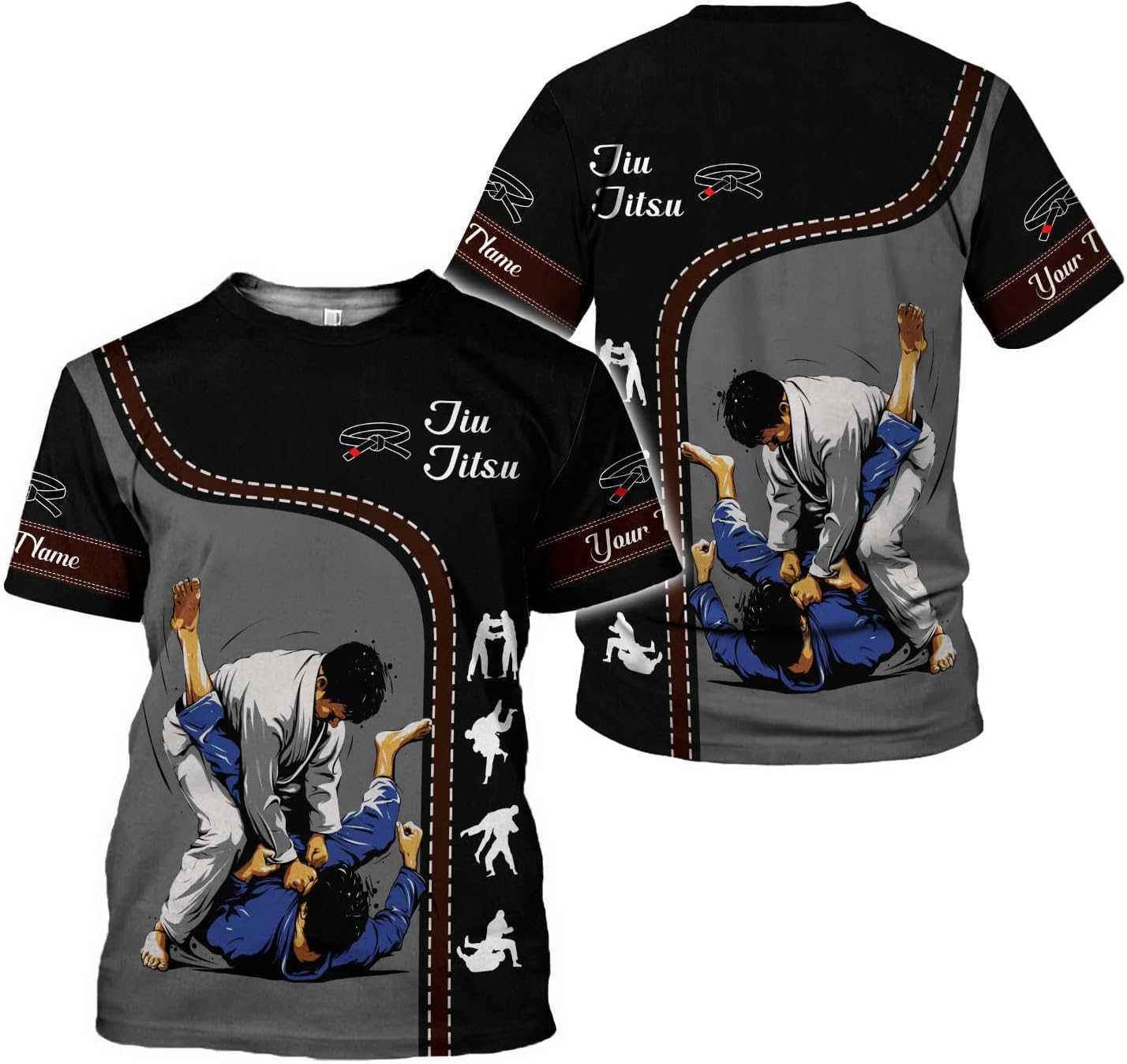 Personalized Jiu Jitsu 3D Shirts for Men, Women Jiu Jitsu Shirt, Jiu Jitsu Gifts, Jiu Jitsu T Shirt, Jujitsu Gifts (HD304)