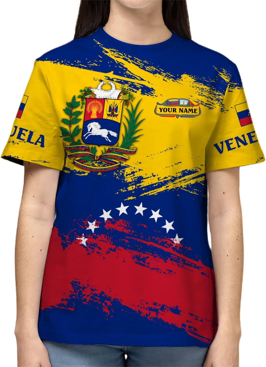 Royal Fight Personalized Coat of Arms Shirt with Venezuela Flag - Pride Shirts for Men & Women