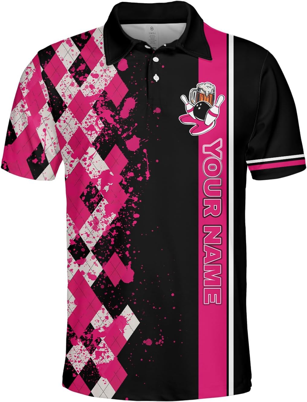 Intenprints Custom 3D Bowling Polo Shirts Personalized Jersey Men Women Team Name Unisex Bowling Shirt Jerseys