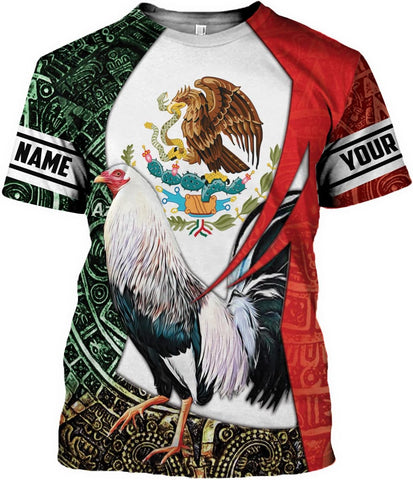 Personalized Name Mexican Shirts for Men, Customized Rooster Mexico Shirts for Men, Mexico Shirts for women, Mexico Shirt Eagle Flag Mexican Eagle Unisex Shirt, Mexico Soccer shirt men TS13