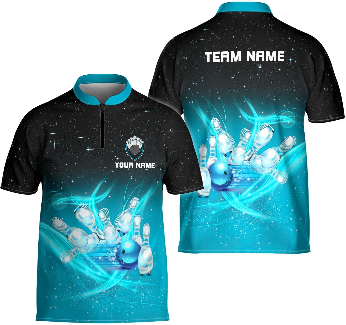Ligthuy Personalized Bowling Jersey 3D, Bowling Shirts for Team, Bowling Shirt Unisex for Men Women, Bowling Shirts for Men