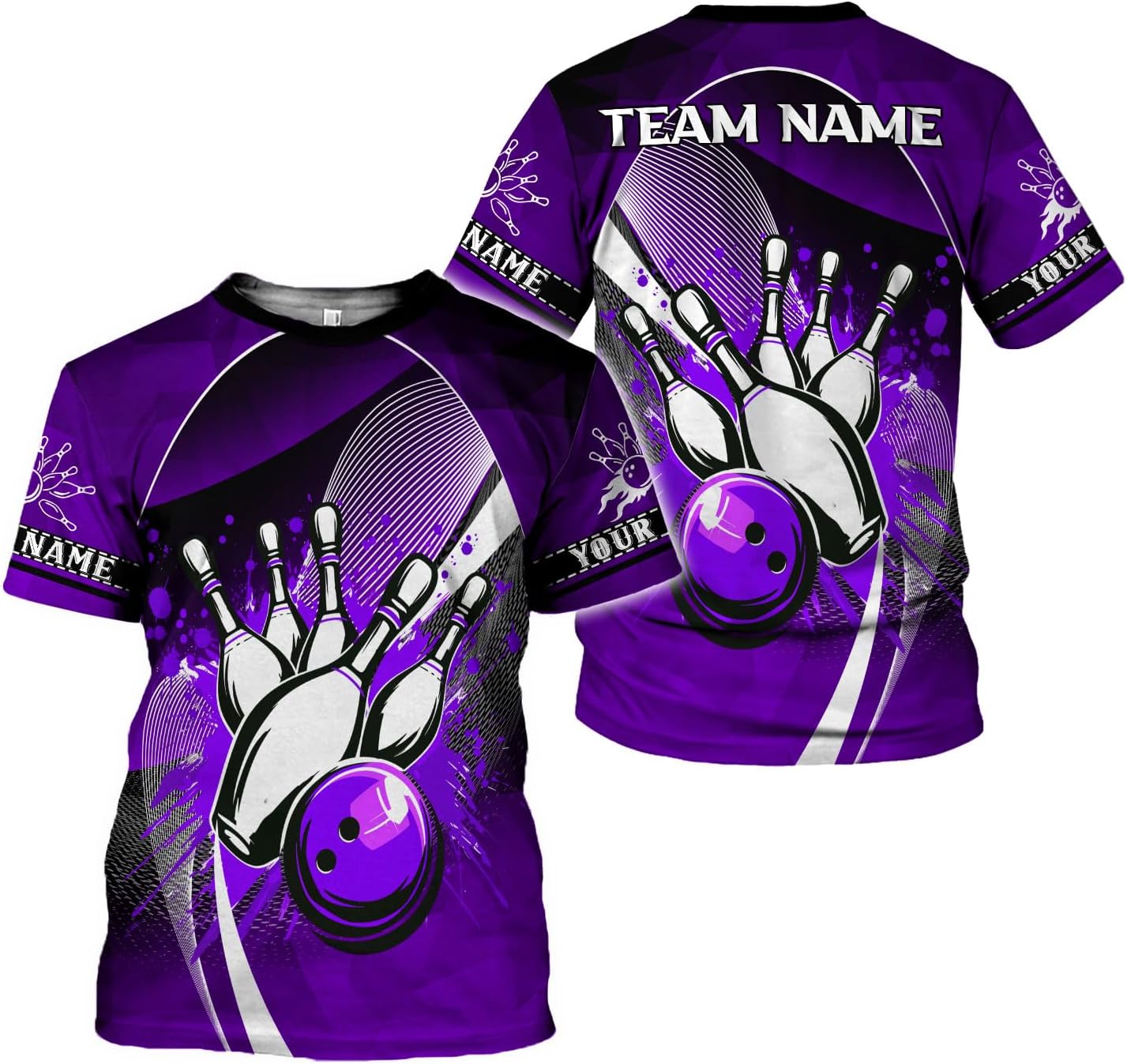 Rivelus Personalized Name Bowling Shirts for Men and Women 3D, Bowling Shirts for Team Bowling, Bowling Shirts Gift