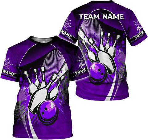 Rivelus Personalized Name Bowling Shirts for Men and Women 3D, Bowling Shirts for Team Bowling, Bowling Shirts Gift