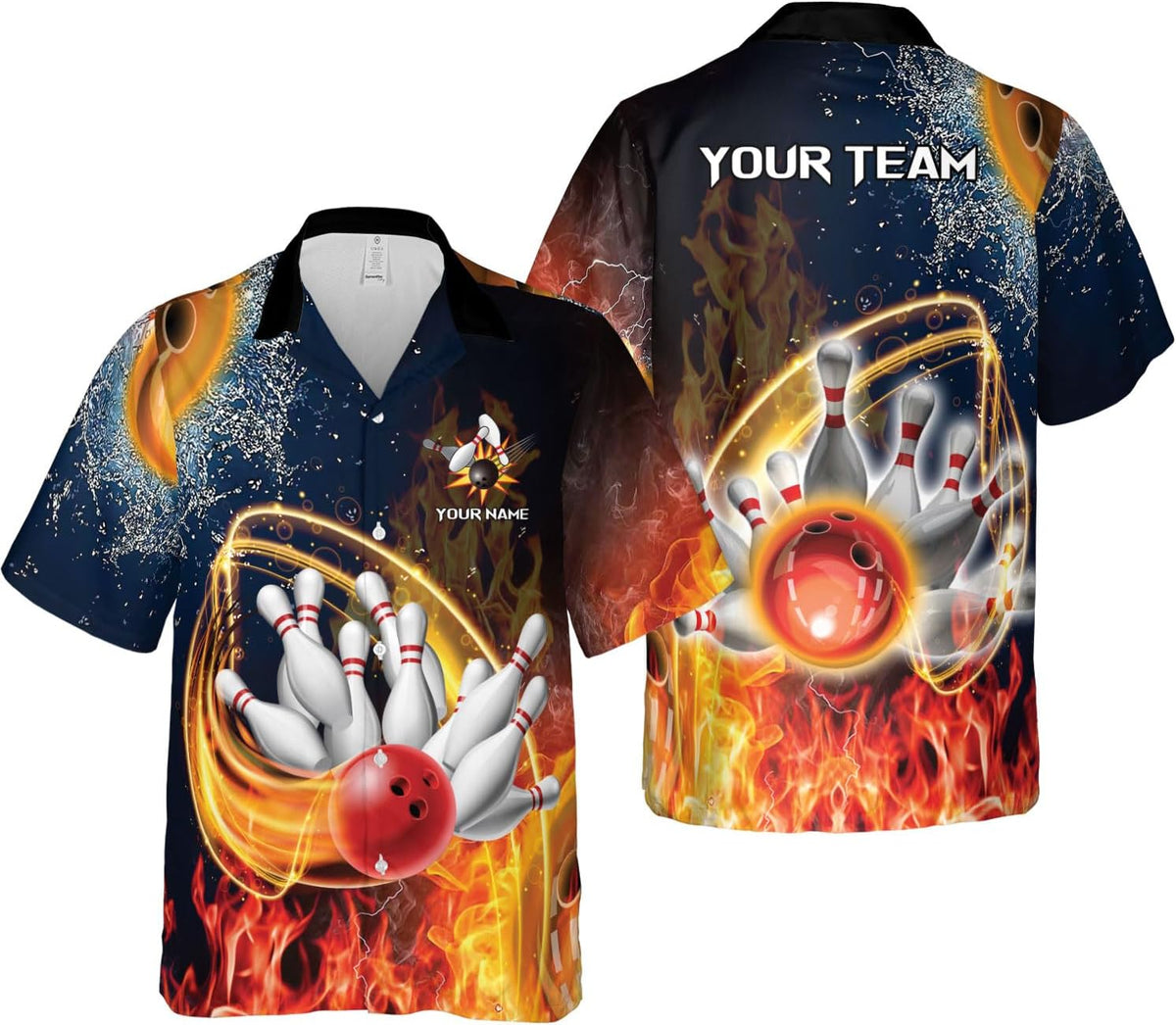 Mostprints Personalized Name Bowling Hawaii Shirts for Men and Women 3D, Bowling Shirts for Team Bowling, Bowling Shirts Gift