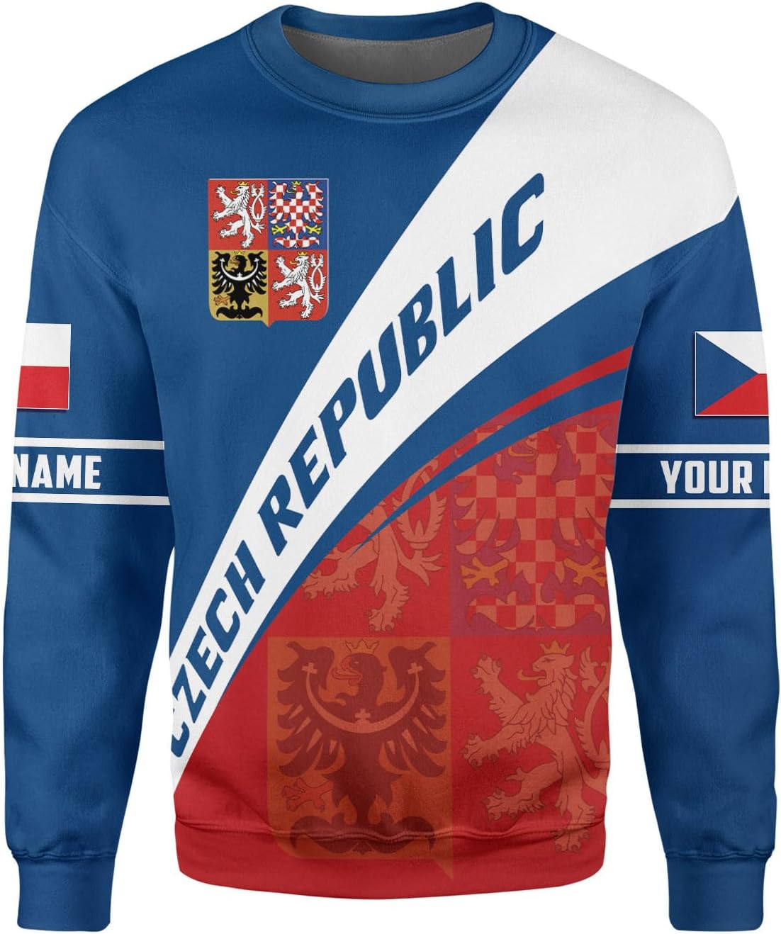 Personalized Czech Shirts 3D, Czechoslovakian T-Shirts, Czech Republic Flag Pride Shirt Unisex, Gifts for Czechs (CZ 9)