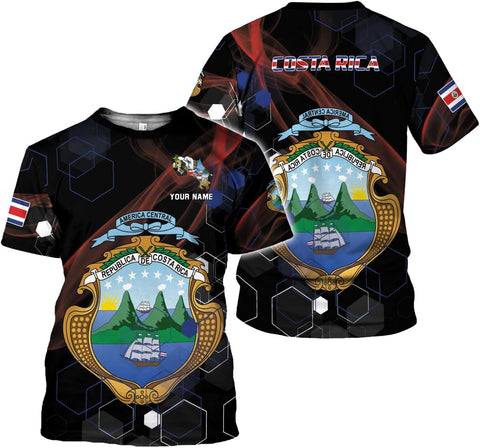 Mostprints Personalized Costa Rica Shirt 3D, Costa Rica Tshirt, Costa Rica Shirts for Men Women, Costa Rican Pride Flag