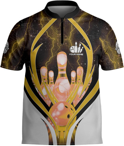 mostprints Personalized Bowling Jersey Gift 3D Custom Bowling Shirts for Team Name Bowl Bowler Shirt Unisex Cool Men Women