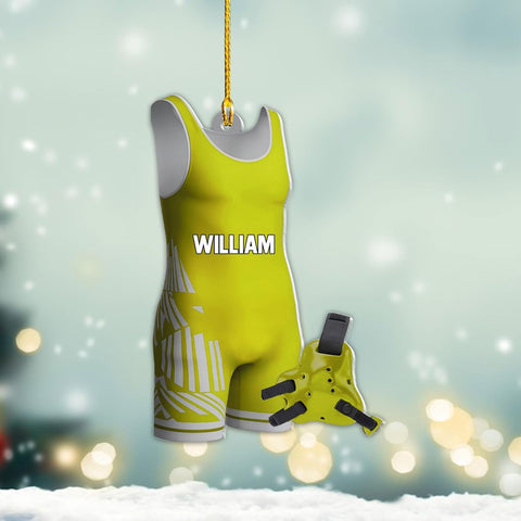 Artparel Personalized Wrestling Ornament Wrestling Helmet Ornaments Wrestling Christmas Ornament Gift for Wrestling Player Wrestling Christmas Tree Ornaments for Boys or Girls (WL10)