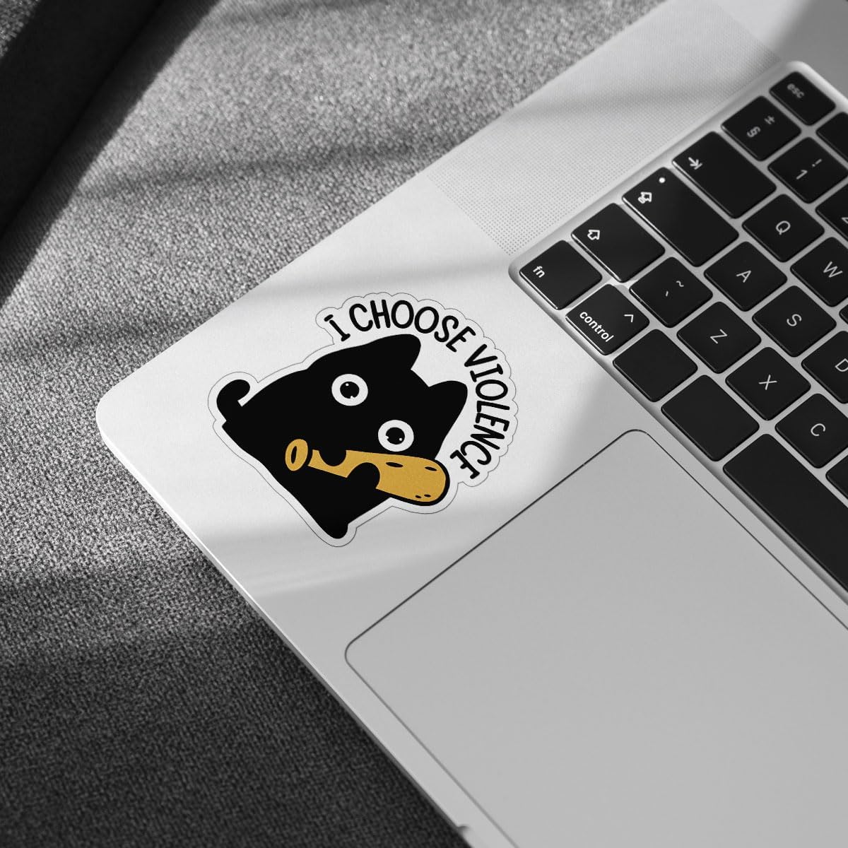 3 Pcs I Choose Violence Sticker, Cute Black Cat Sticker, Funny Bumper Sarcastic Water Assistant Funny Quotes Stickers - Vinyl Stickers for Water Bottles Laptop Phone Car Window Helmet 3 Inches
