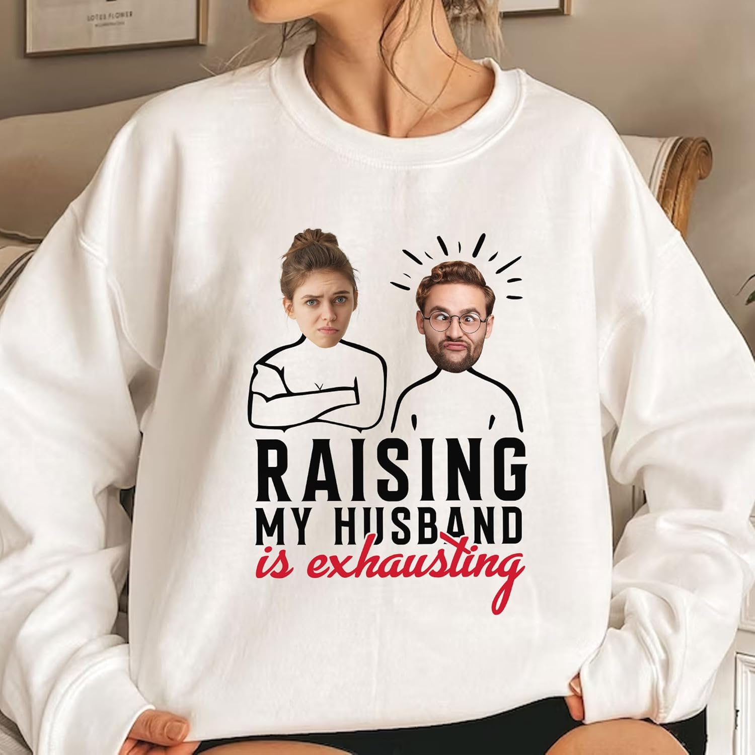 mostprints Custom Photo Sweatshirt, Matching Couple Sweatshirts, Personalized Matching Sweatshirt For Couples Gift Shirt