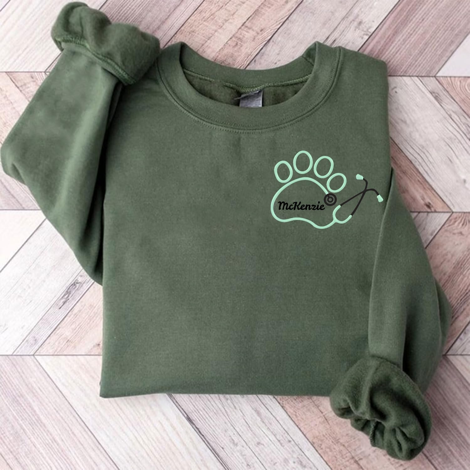 Personalized Veterinarian Embroidered Sweatshirt, Custom Vet Tech Shirt, Veterinary Technician Week Gifts, Veterinary Gifts