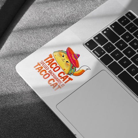 (3Pcs) Taco Cat Spelled Backwards is Taco Cat Sticker, Taco Bumper Sticker Tacos Decal, Mental Health Awareness Sticker, Cat Therapy Sticker - Stickers for Laptop Water Bottle Phone Car Window Helmet