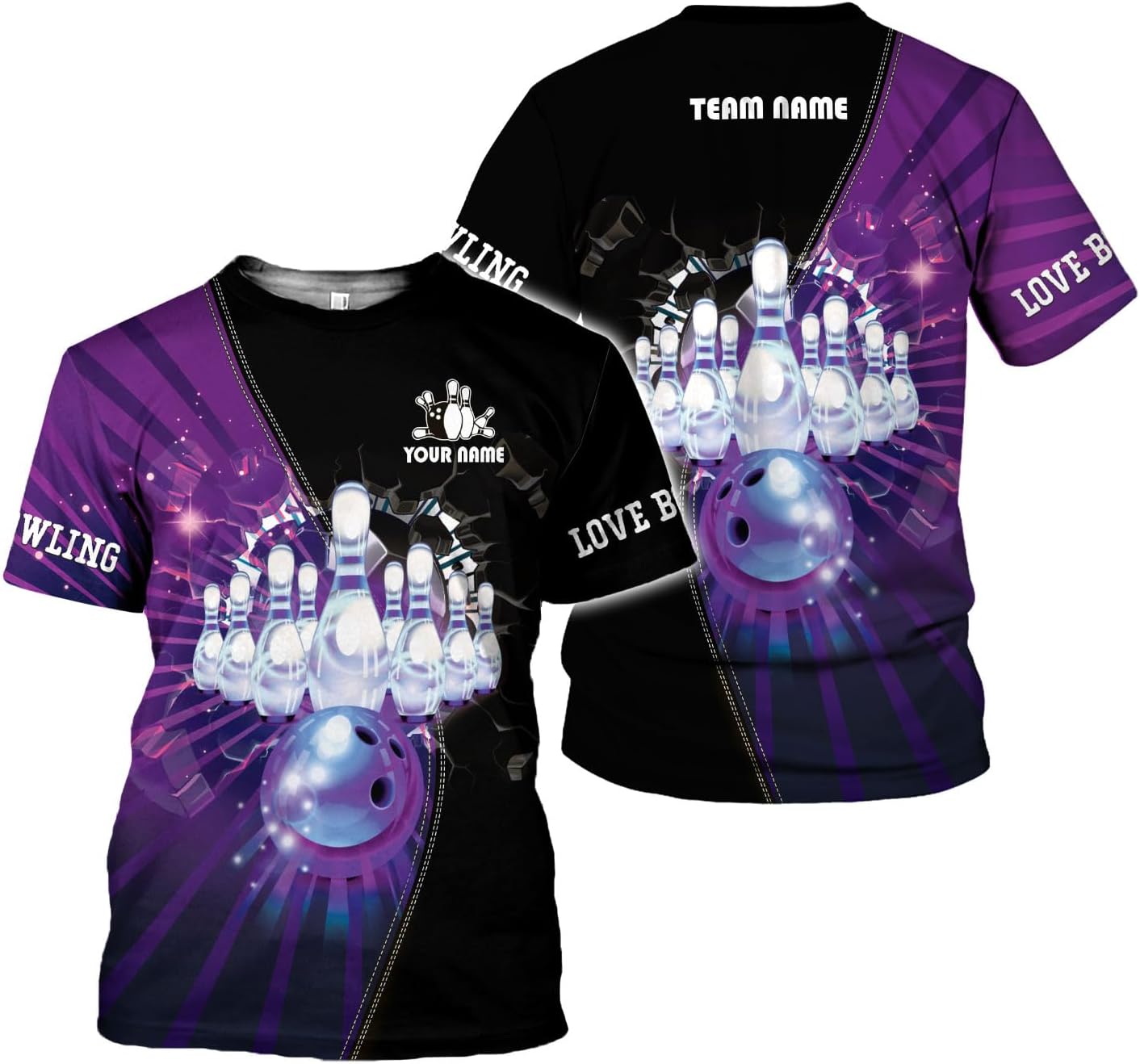 Mostprints Personalized Name Bowling Shirts for Men and Women 3D, Bowling Shirts for Team Bowling, Bowling Shirts Gift