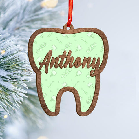 Mostefy Personalized Dentist Christmas Ornaments 2024, Dental 2D Flat Printed Acrylic Ornament, Dentist Xmas, Dentist Hanging Ornament, Custom Dentist (Style 3)