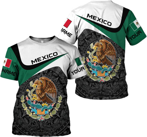 Personalized Name Mexican Hoodie 3D, Customized Mexican Hoodies for Men, Unisex Mexico Hoodie, Mexico Hoodies for Men