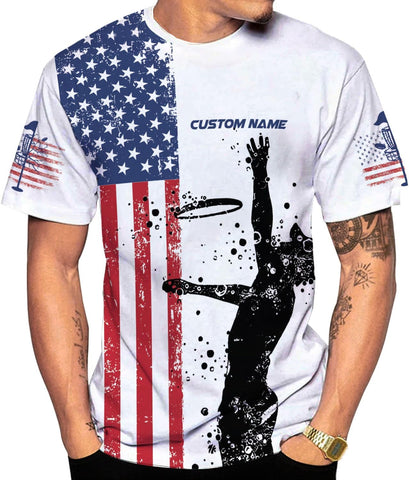 Personalized Disc Golf T-Shirt 3D All Over Printing S-5XL, Disc Golf Shirts for Men, Mens Disc Golf Tee Shirt