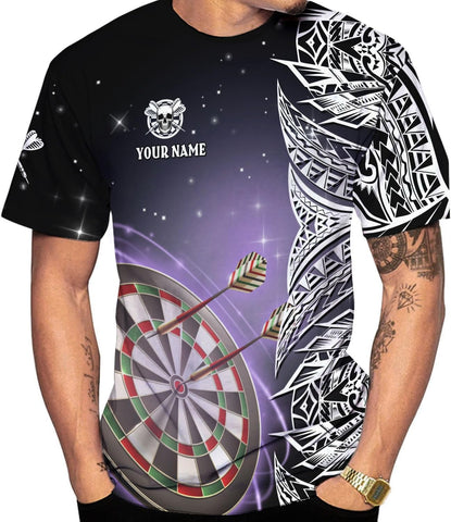 Mostprints Personalized Name Dart Shirts 3D, Mens Dart Shirts, Dart Shirts for Teams, Funny Dart T-Shirts for Men and Women