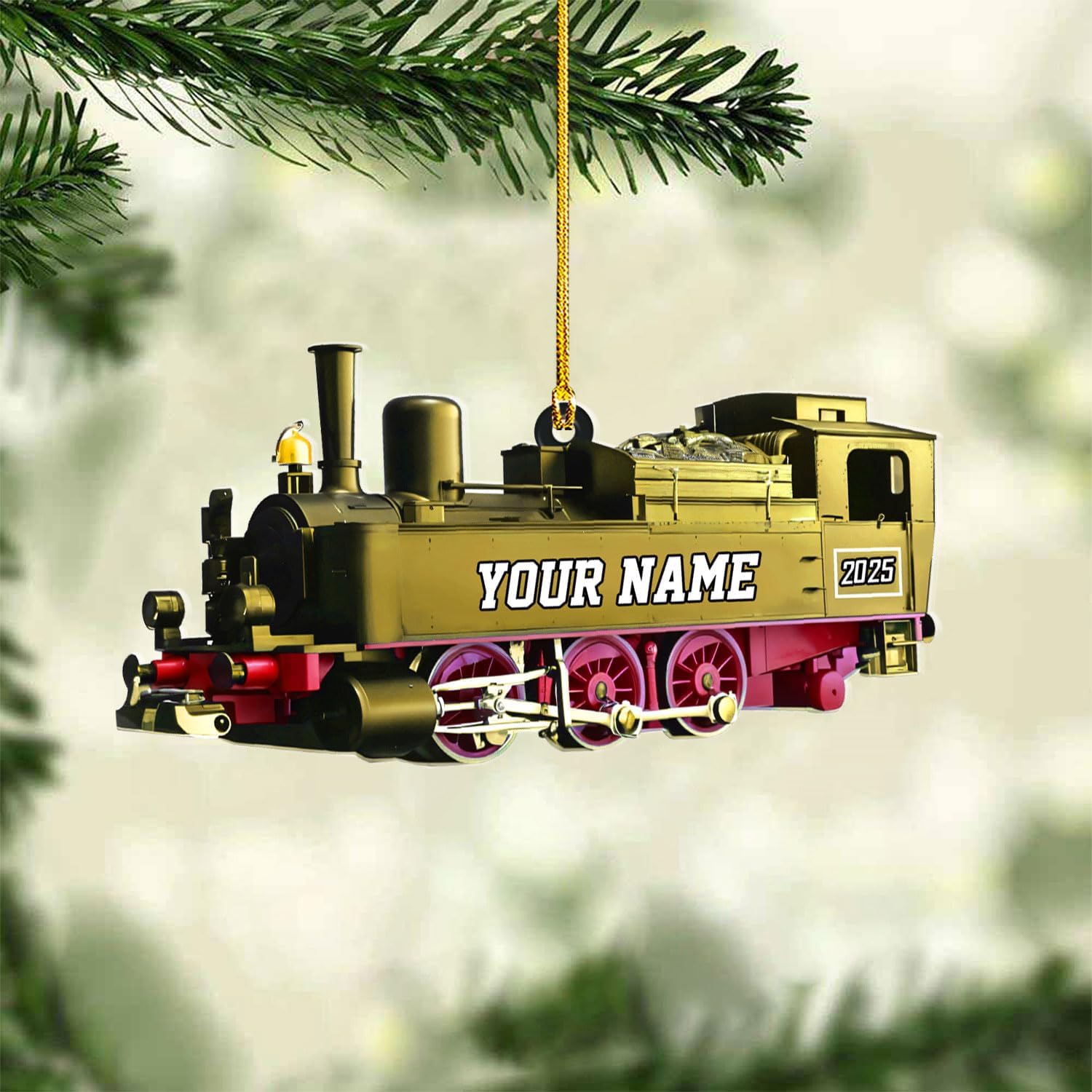 AOVL Custom Railroader Ornament 2024 Railroader Christmas Ornament Christmas Keepsake for Railroader Trainman Ornament Gifts for Railroader Railroader Keepsake Gifts for Trainman (RR12)