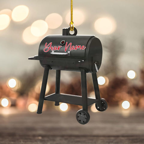Personalized Grill Christmas Ornaments, BBQ Grill Ornament 2024, Smoker Christmas Ornament, Barbeque BBQ Ornament, Grilling Christmas Ornaments Cooking Hanging Gift for Griller Grill Master (BBQ15)