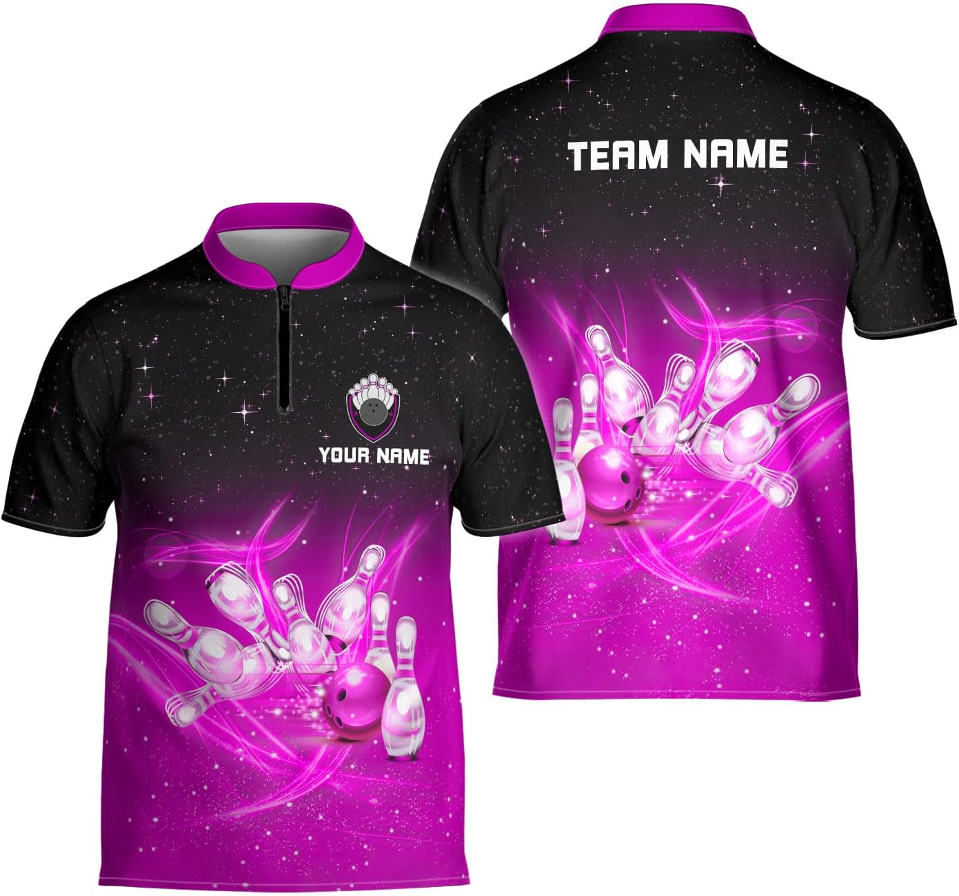 Ligthuy Personalized Bowling Jersey 3D, Bowling Shirts for Team, Bowling Shirt Unisex for Men Women, Bowling Shirts for Men