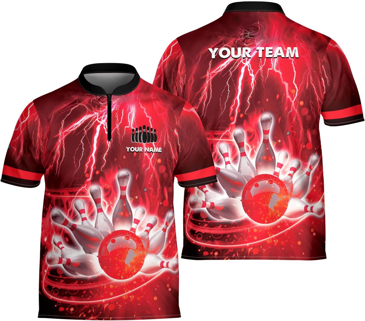 Ligthuy Personalized Bowling Jersey 3D, Bowling Shirts for Team, Bowling Shirt Unisex for Men Women, Bowling Shirts for Men