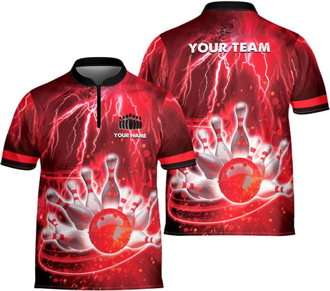 Ligthuy Personalized Bowling Jersey 3D, Bowling Shirts for Team, Bowling Shirt Unisex for Men Women, Bowling Shirts for Men