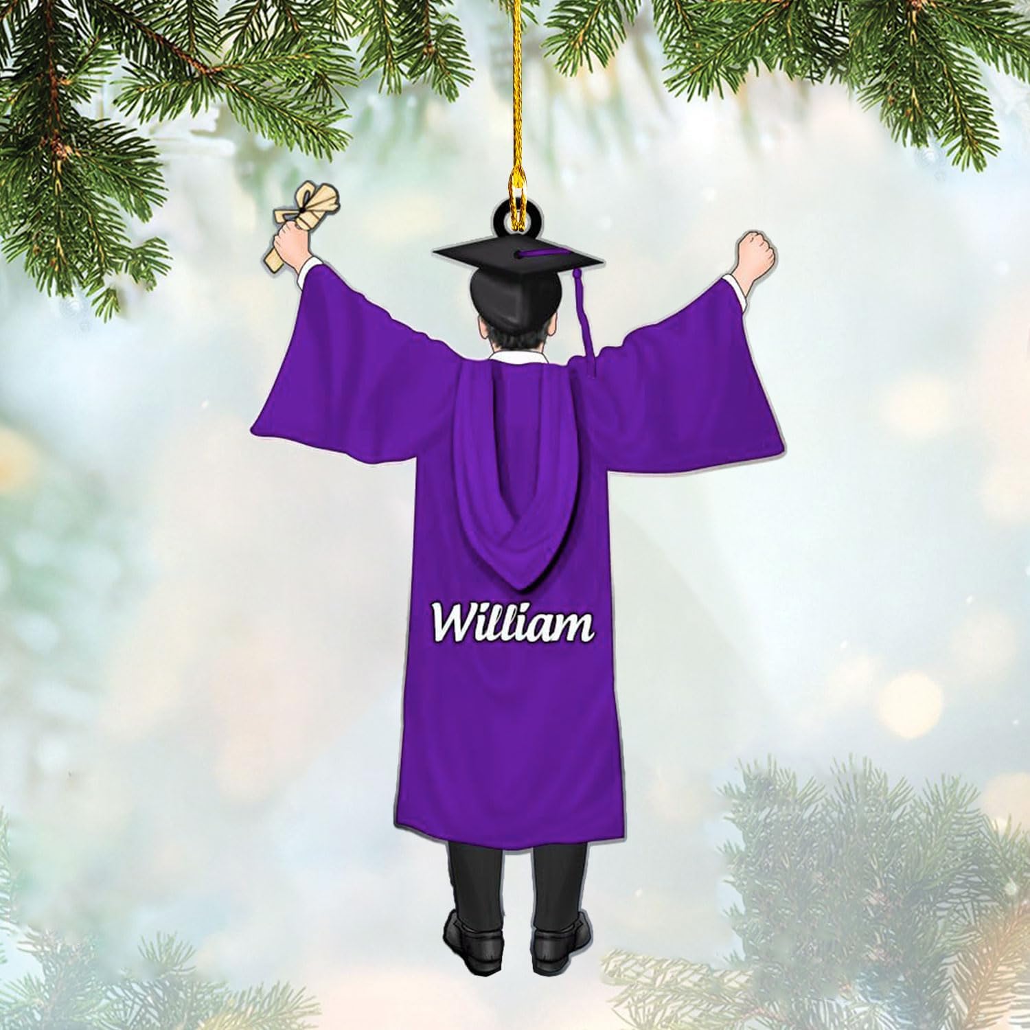 Personalized Graduation Ornaments Class of 2024 Graduation Gown Ornament Gifts Graduation Ornaments Class of 2025 College Graduation Ornaments Class of 2024 Graduate Ornament Tree Hanging Decor (G2)