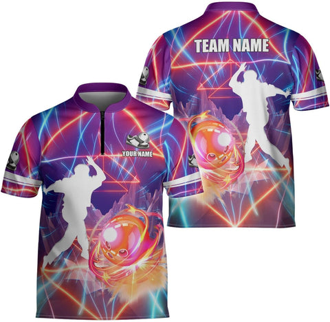 Ligthuy Personalized Bowling Jersey 3D, Bowling Shirts for Team, Bowling Shirt Unisex for Men Women, Bowling Shirts for Men 2