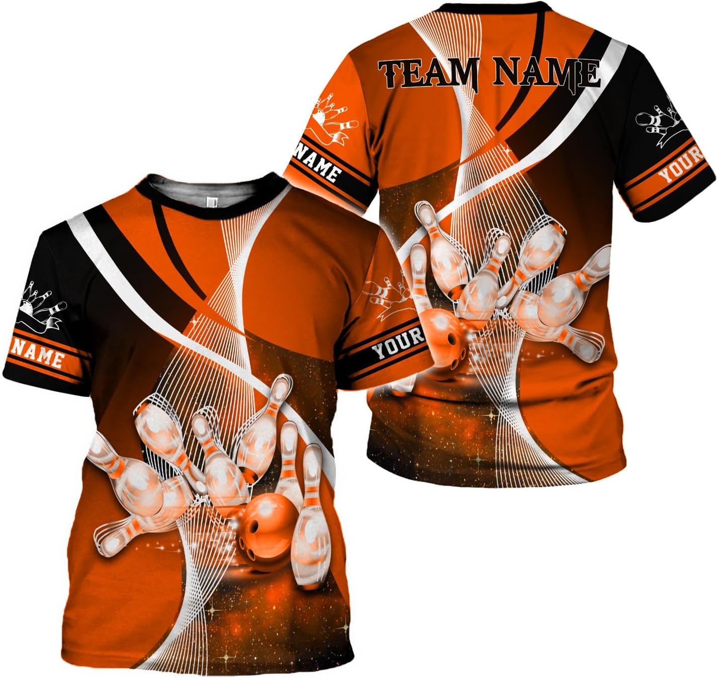 Rivelus Personalized Name Bowling Shirts for Men and Women 3D, Bowling Shirts for Team Bowling, Bowling Shirts Gift