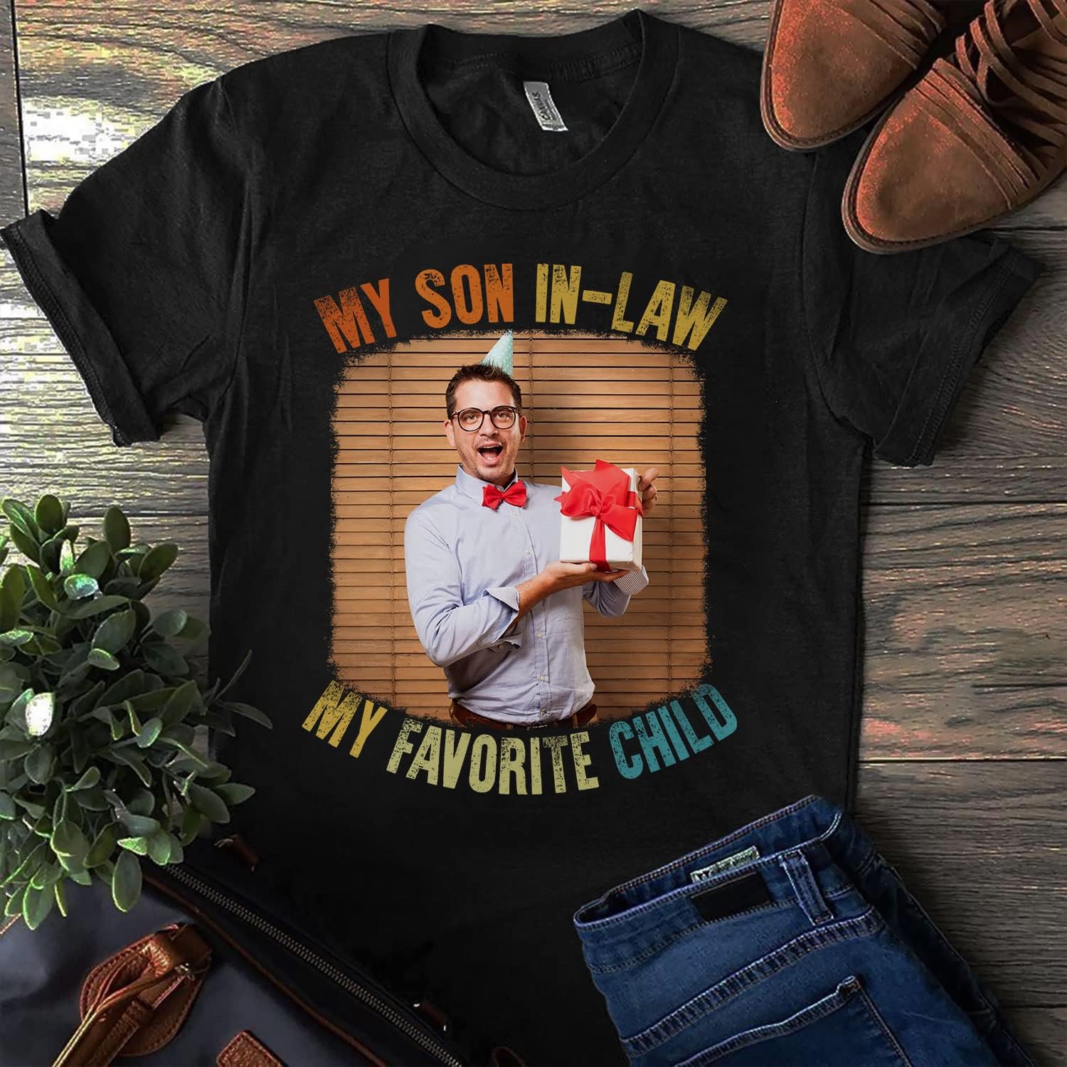 HomeDesign Personalized My Son in Law is My Favorite Child Shirt, Son in Law Tshirt, My Favorite Child is My Son in Law Shirt