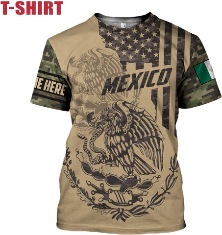 Paniprints Personalized Name Mexican Shirts for Men, Customized Mexico Shirts for Men, Mexico Shirts for Women Mexico Flag
