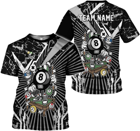 Ligthuy Personalized Name Billiard Shirts 3D, Billiards Shirt 8 Ball Billiard Shirt Custom Men's Pool Men Women1