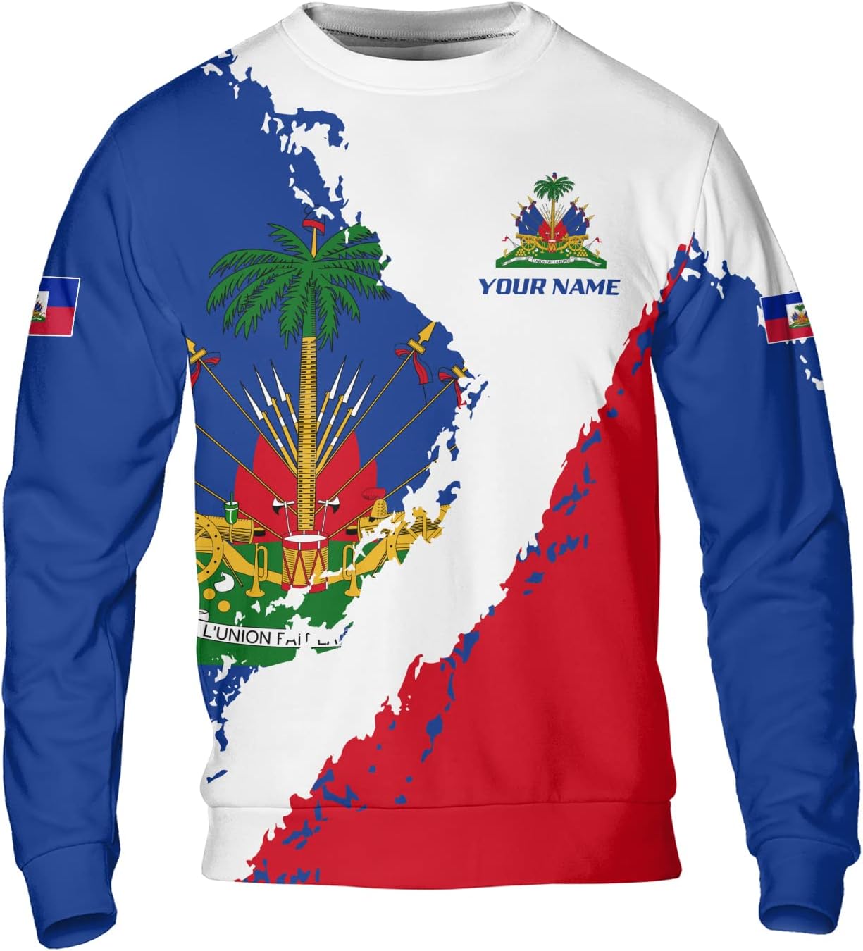 AOVL Personalized Haiti Shirt Haitians Flag Pride Shirt Haiti Shirts for Men & Women Haitian Pride Tshirt Haitian Flag Shirt