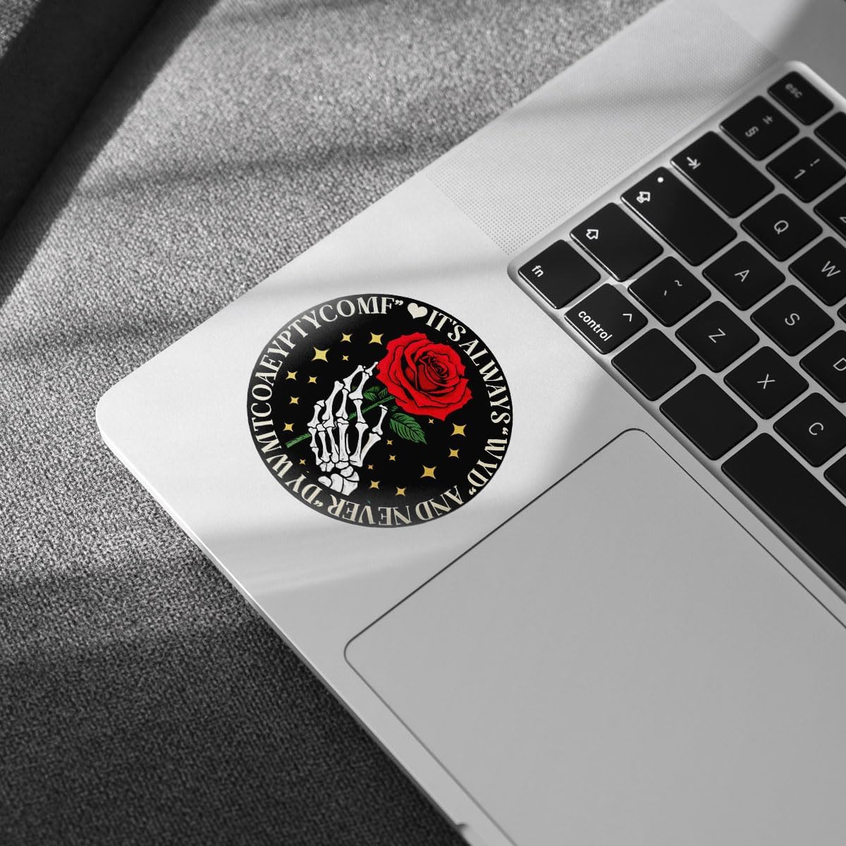 (3pcs) Its Always WYD and Never DYWMTCOAEYPTYCOMF Sticker, Skeleton Hand Rose Book Stickers, Never Send Roses Sleep Token Sticker- Vinyl Stickers 3'' for Laptop Water Bottle Phone Car Window Helmet