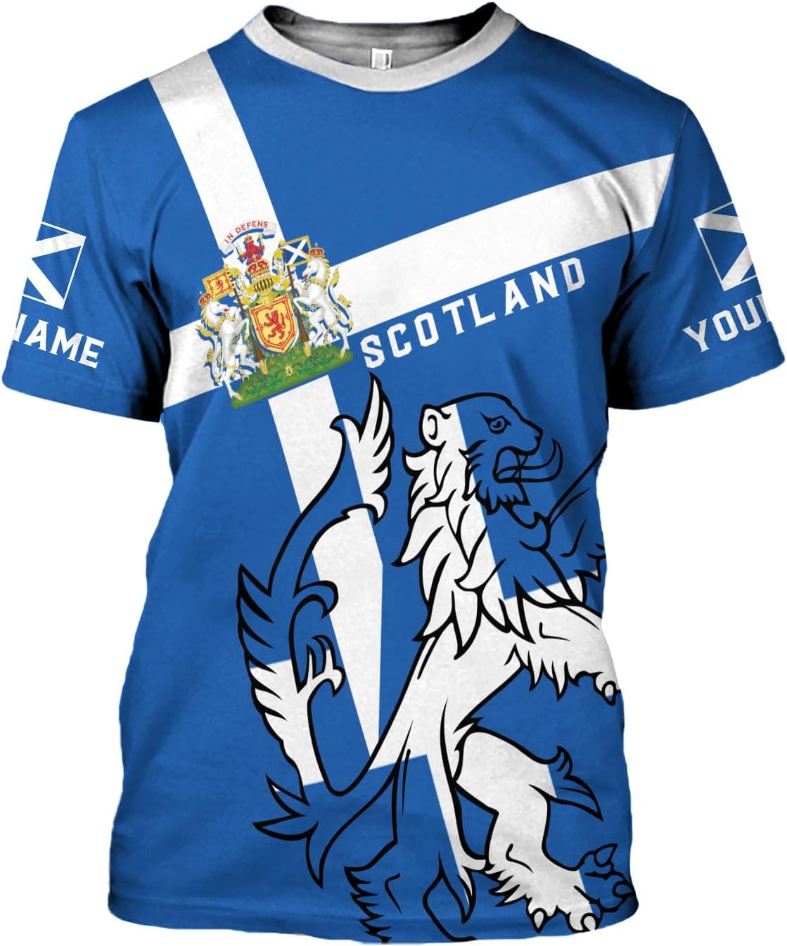 MoonArt Personalized Scotland Shirt, Scottish Lion Rampart Tshirts Retro Graphic, Scots T Shirt, Scotland Coat of Arms
